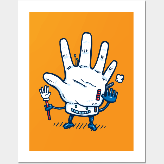 High five robot Wall Art by nickv47